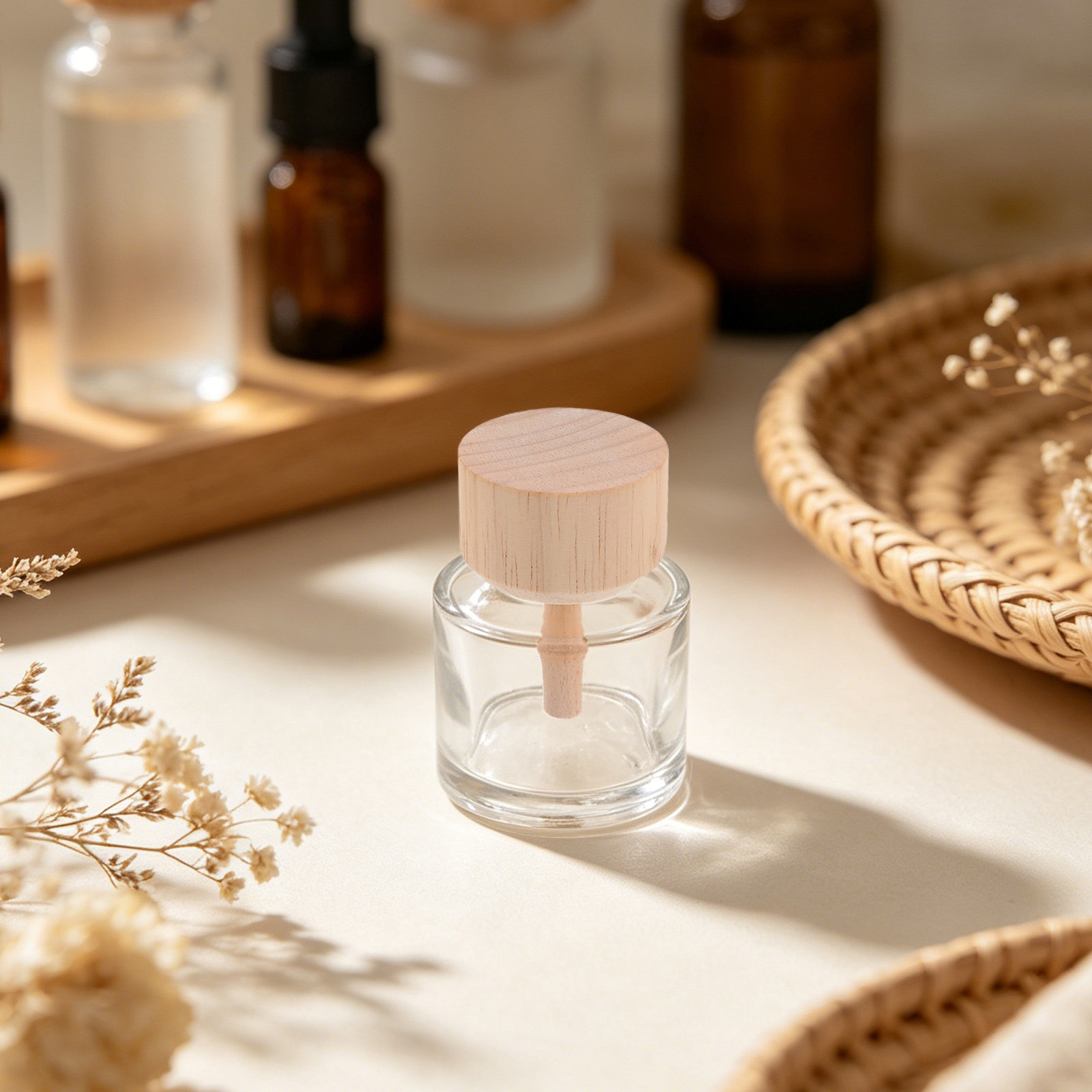 Home Fragrance Oils - 2 flacons diffuseurs en verre transparent